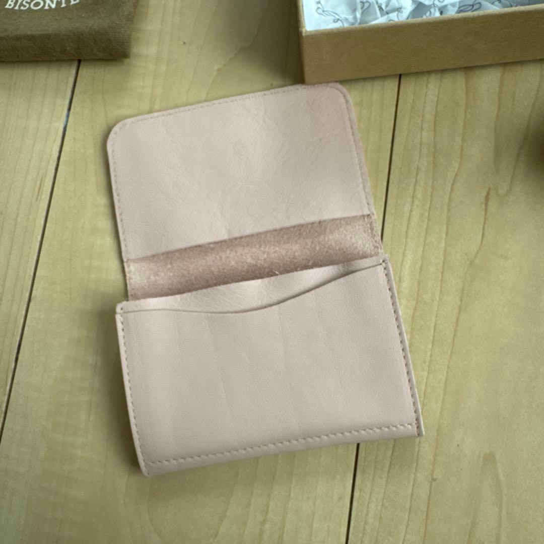 【新品未使用・レア色】IL BISONTE 名刺入れ ピンク VACCHETTA