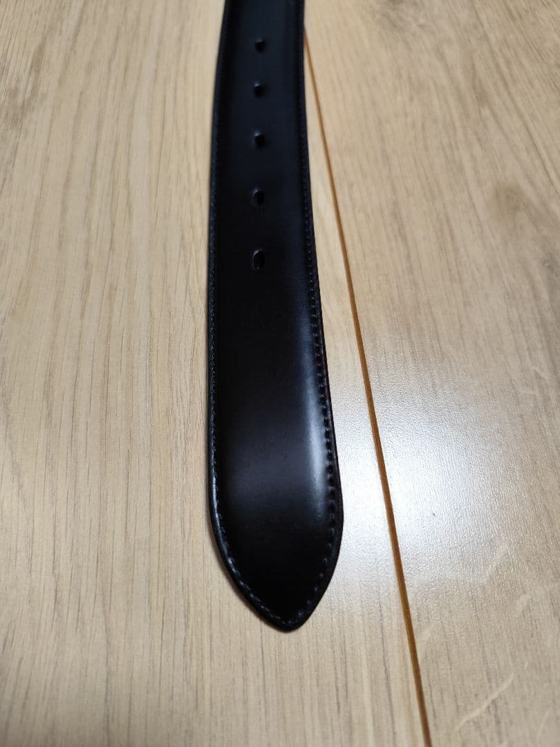 ISETAN MENs 100 コードバン ベルト 黒 ブラック レザーベルト