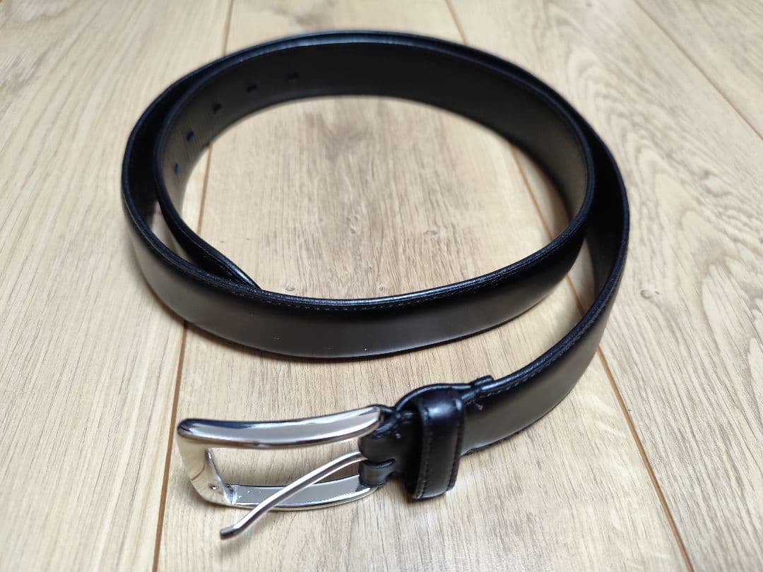 ISETAN MENs 100 コードバン ベルト 黒 ブラック レザーベルト