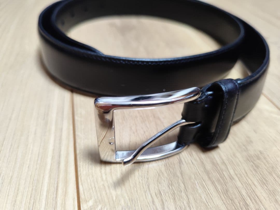 ISETAN MENs 100 コードバン ベルト 黒 ブラック レザーベルト