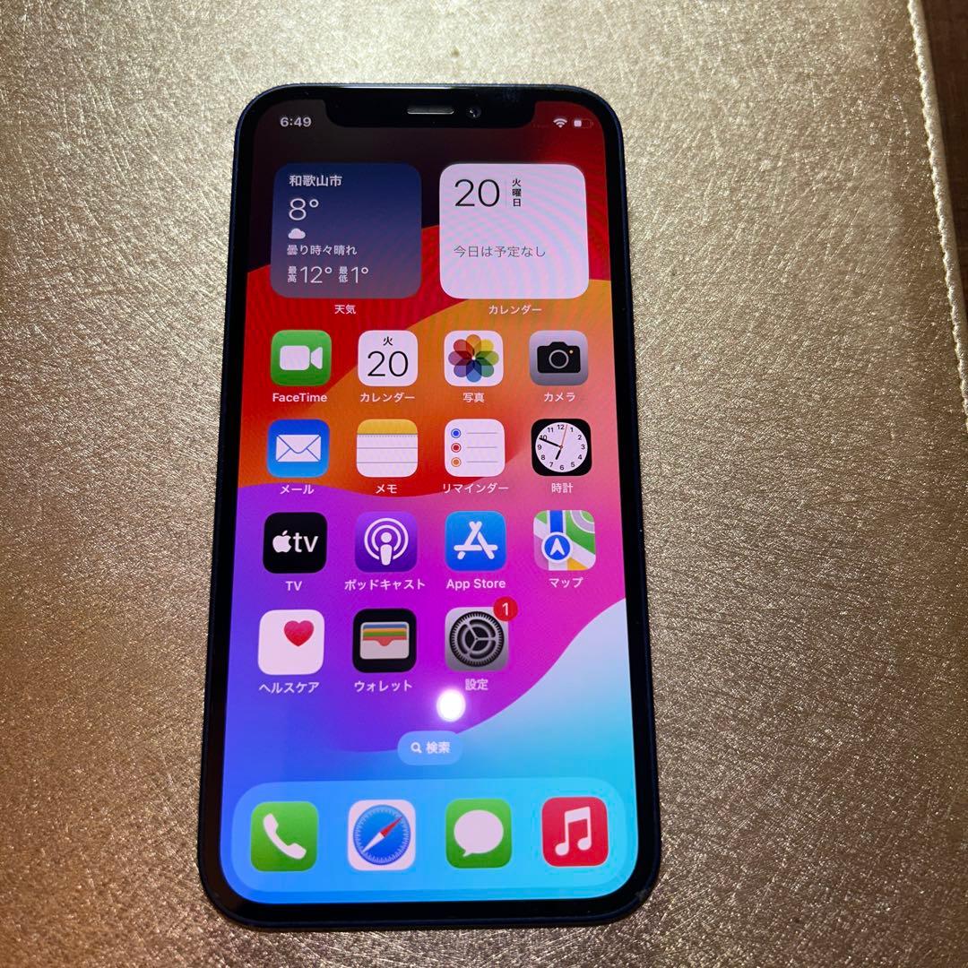 Apple iPhone 12 miniブルー 本体（カメラ故障）