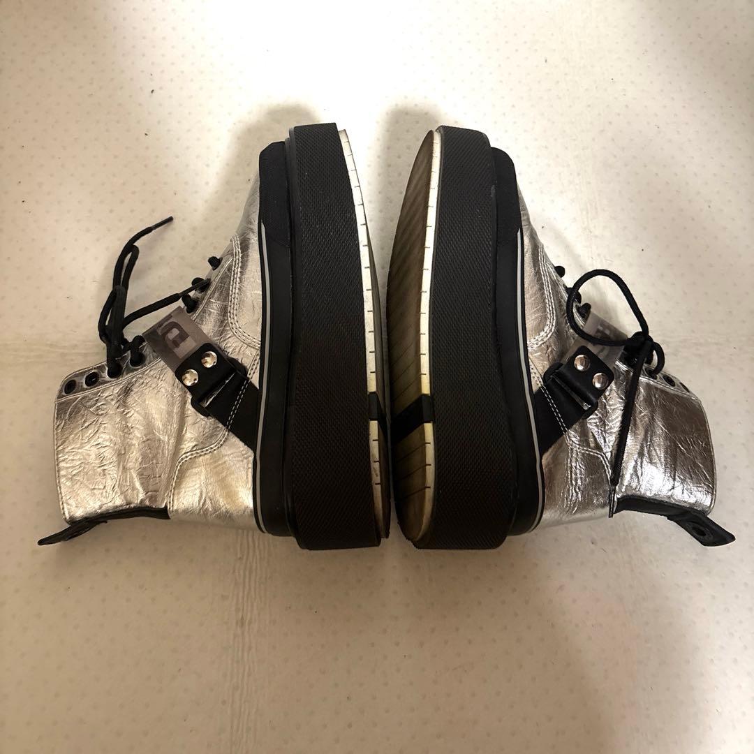 diesel 厚底ブーツ シルバー
