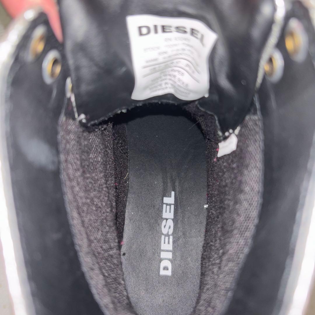 diesel 厚底ブーツ シルバー