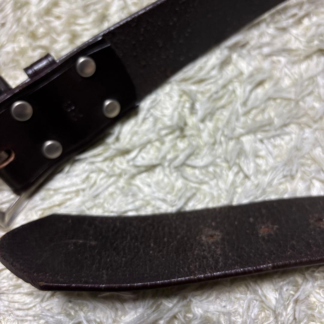 タグ付 リアルマッコイズ BUCO 本革レザー 太ベルト 28 ブラウン