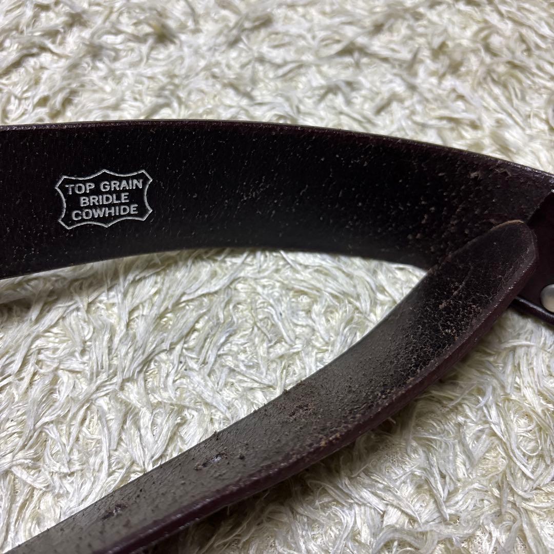 タグ付 リアルマッコイズ BUCO 本革レザー 太ベルト 28 ブラウン