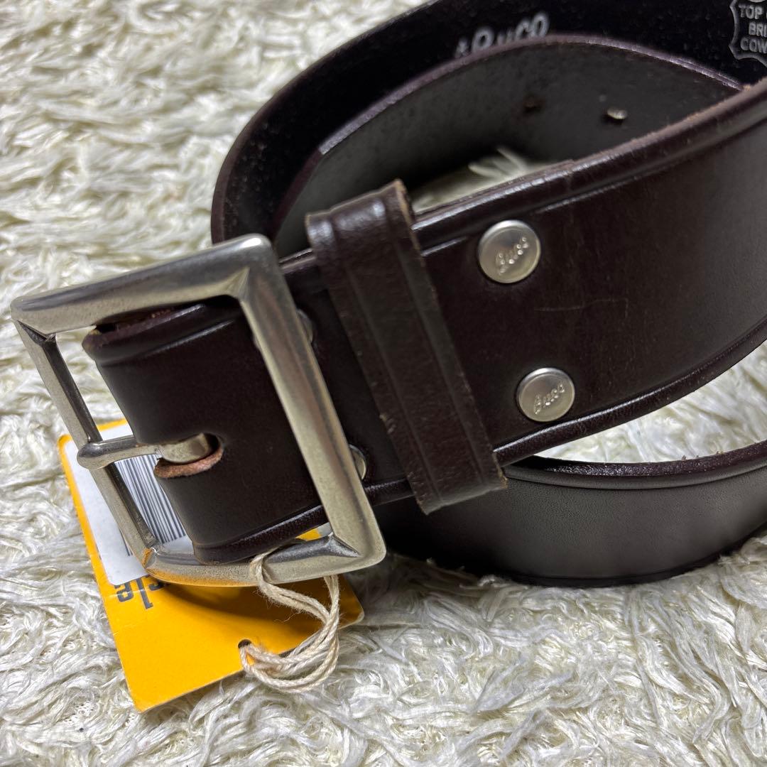 タグ付 リアルマッコイズ BUCO 本革レザー 太ベルト 28 ブラウン