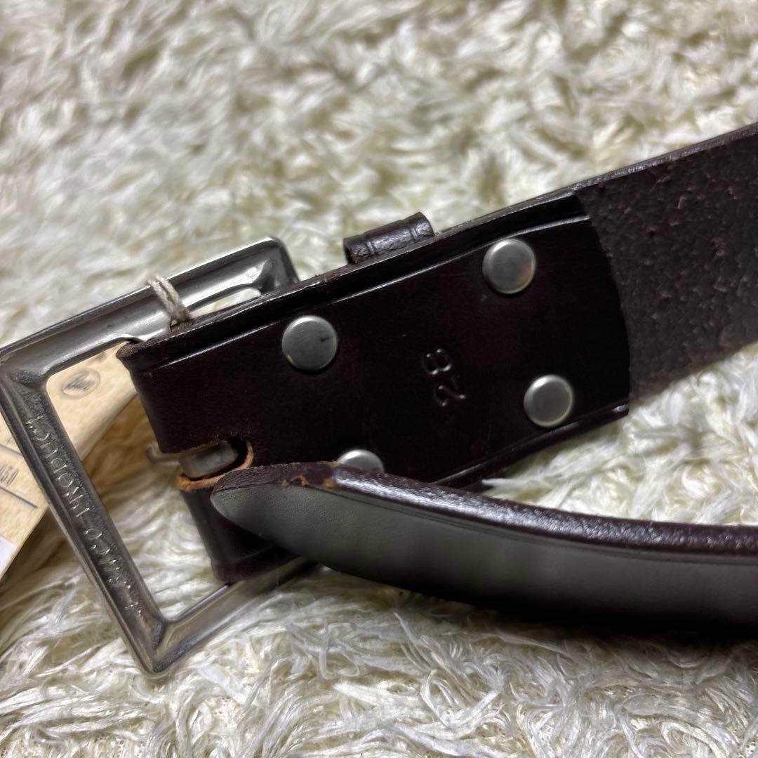 タグ付 リアルマッコイズ BUCO 本革レザー 太ベルト 28 ブラウン