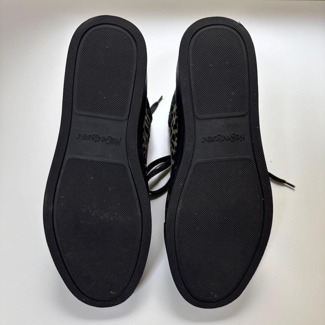 YSL イブサンローランヒョウ柄 ハイカットスニーカー