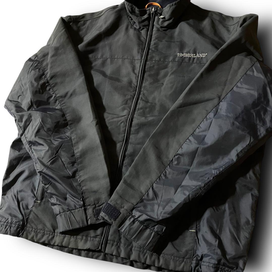 はる様☆Timberlandウォームアップジャケット短丈ナイロンドローコード刺繍