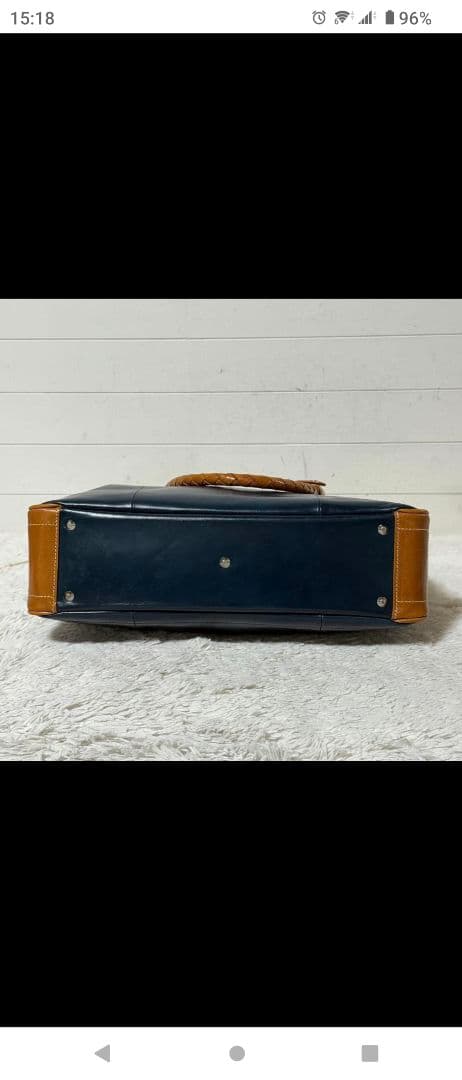 未使用✨キーファーノイ★Ciao チャオ★レザー★トートバッグ★ネイビー