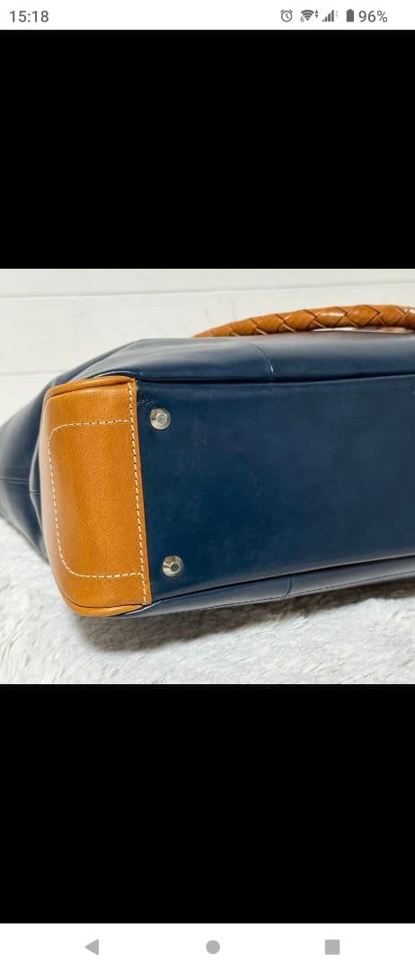 未使用✨キーファーノイ★Ciao チャオ★レザー★トートバッグ★ネイビー