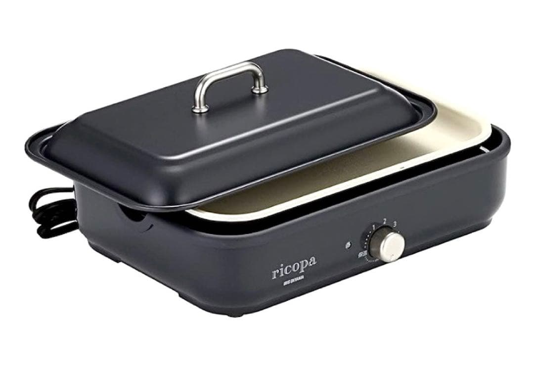 コンパクトホットプレート ricopa 2way グレー MHP-R102-H