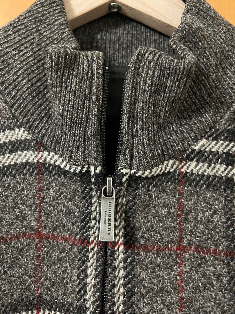 バーバリー　ロンドン　BURBERRY チェック柄 ニット　ジャケット