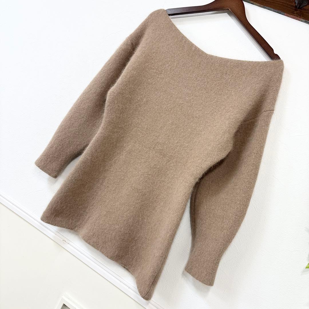 63 美品　THE TOE ニットワンピース ベージュ