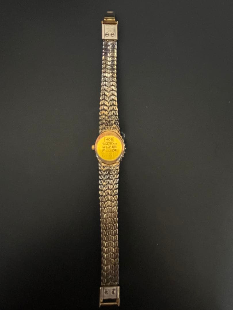 WALTHAM ウォルサム ダイヤ風ベゼル クォーツ腕時計 シルバー925