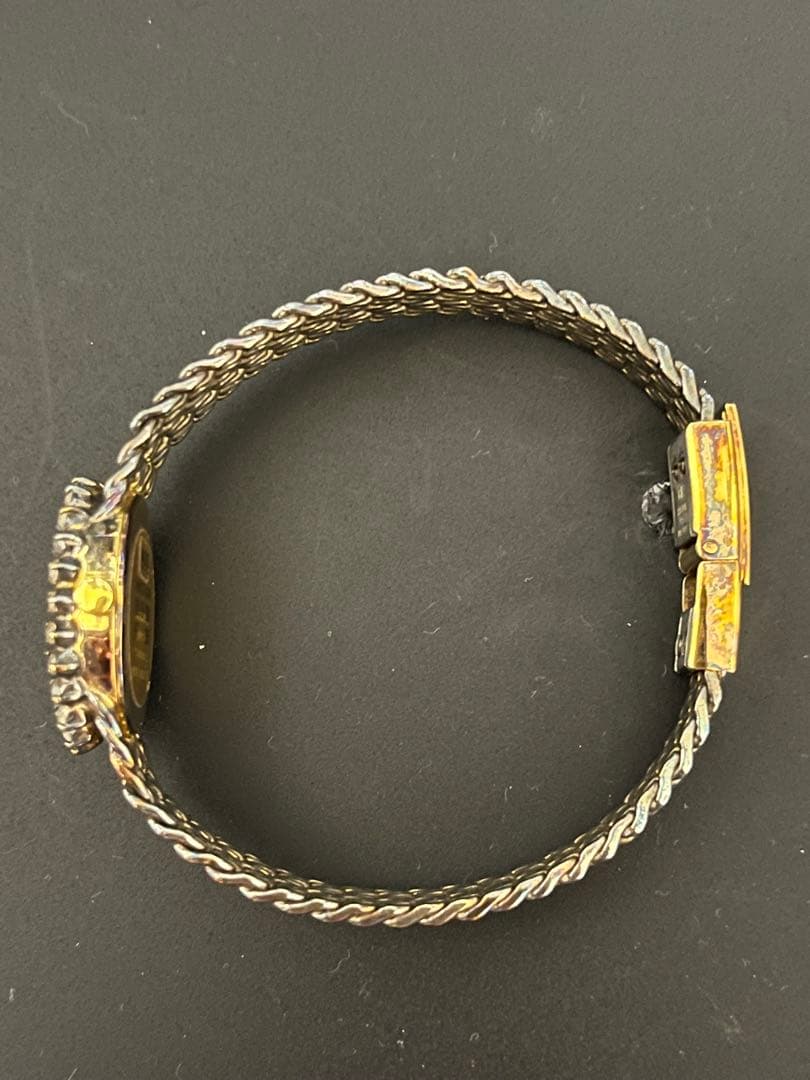 WALTHAM ウォルサム ダイヤ風ベゼル クォーツ腕時計 シルバー925