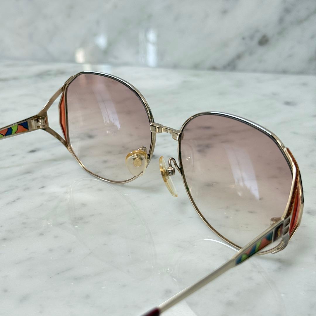美品 イヴサンローラン サングラス 派手 ステンドグラス ピンク ロゴ YSL