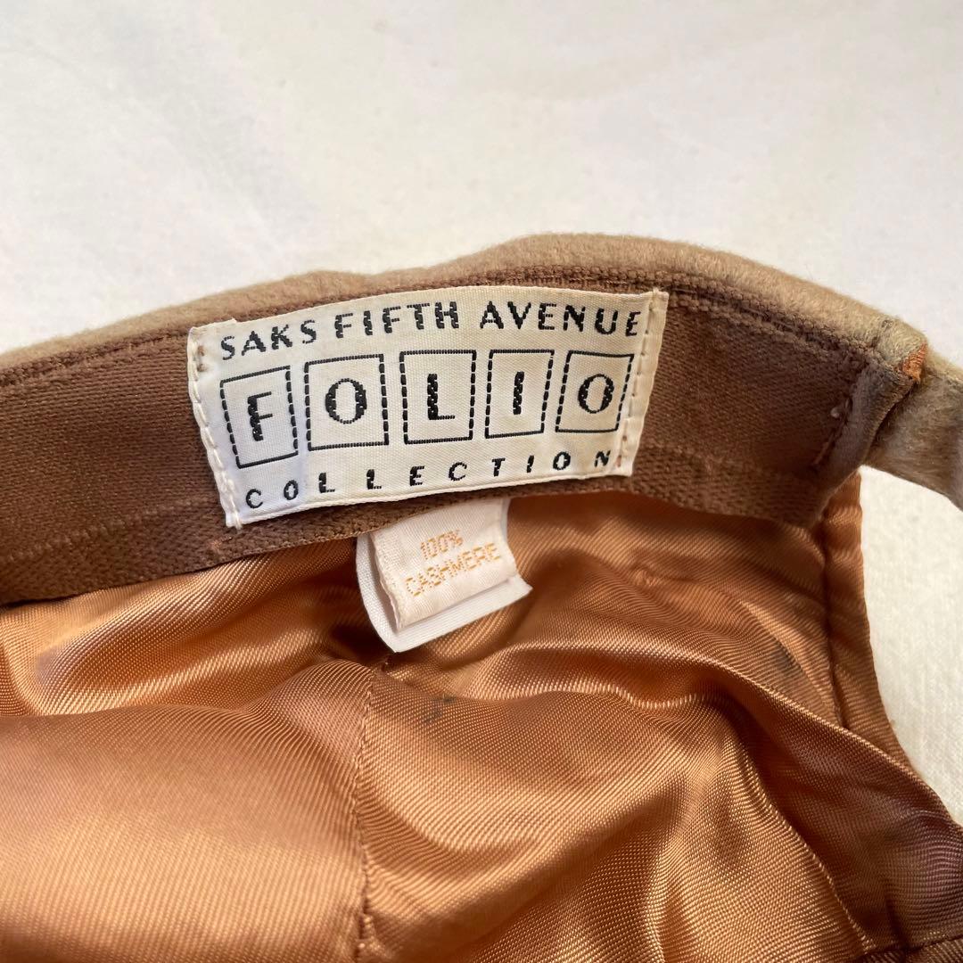 80s ビンテージ SAKS FIFTH AVENUE キャップ カシミヤ