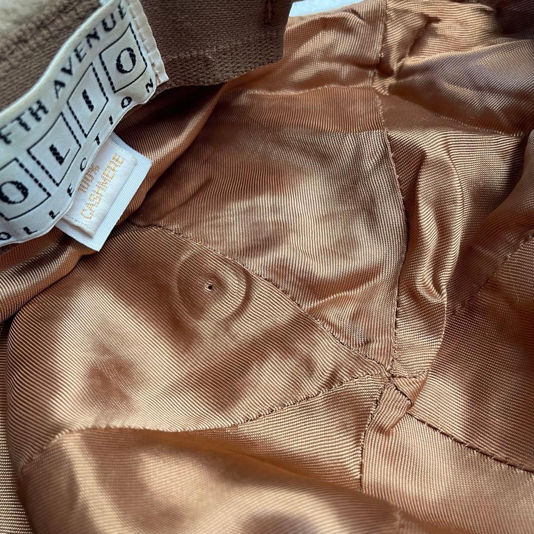 80s ビンテージ SAKS FIFTH AVENUE キャップ カシミヤ