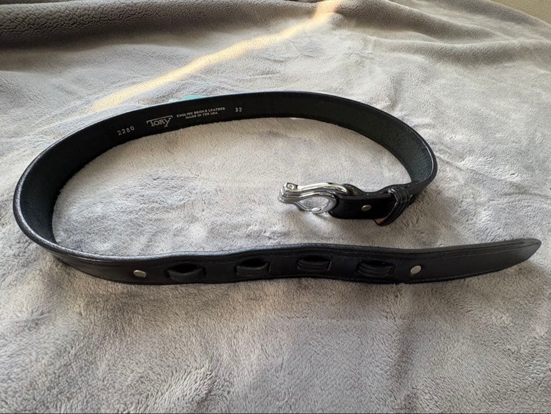 TORY LEATHER/トリーレザーニッケル フーフピックベルト サイズ32