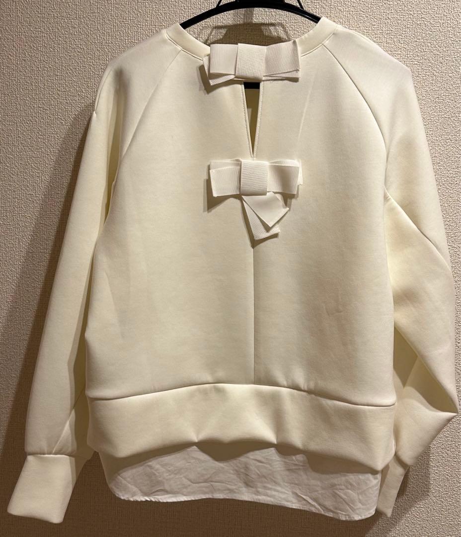 アルページュストーリー　カタログ掲載　全国完売カラー上品ダブルリボンプルオーバー