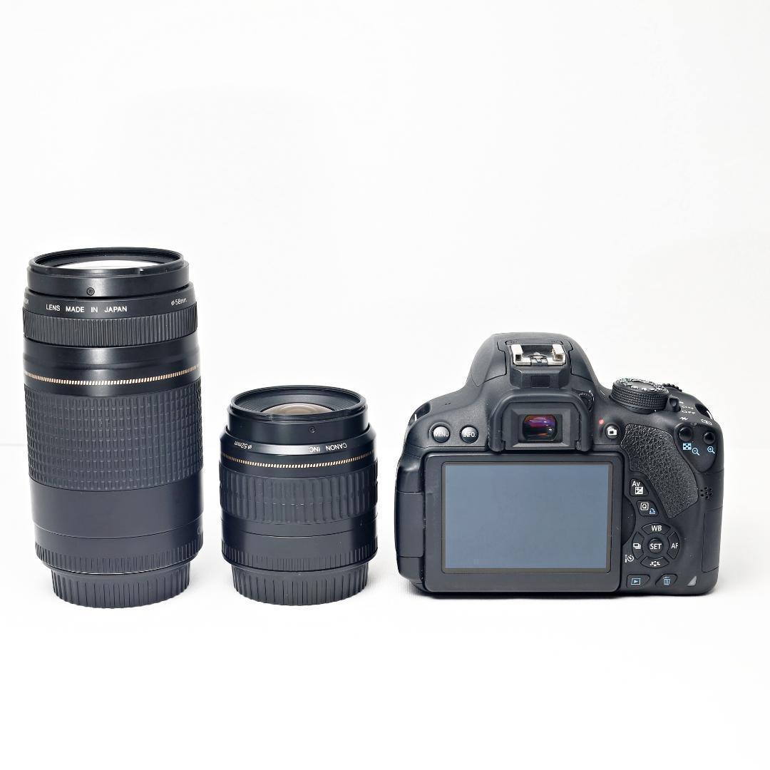 超望遠ダブルレンズ✨Canon Kiss X7i✨スマホ転送OK✨カメラバッグ付
