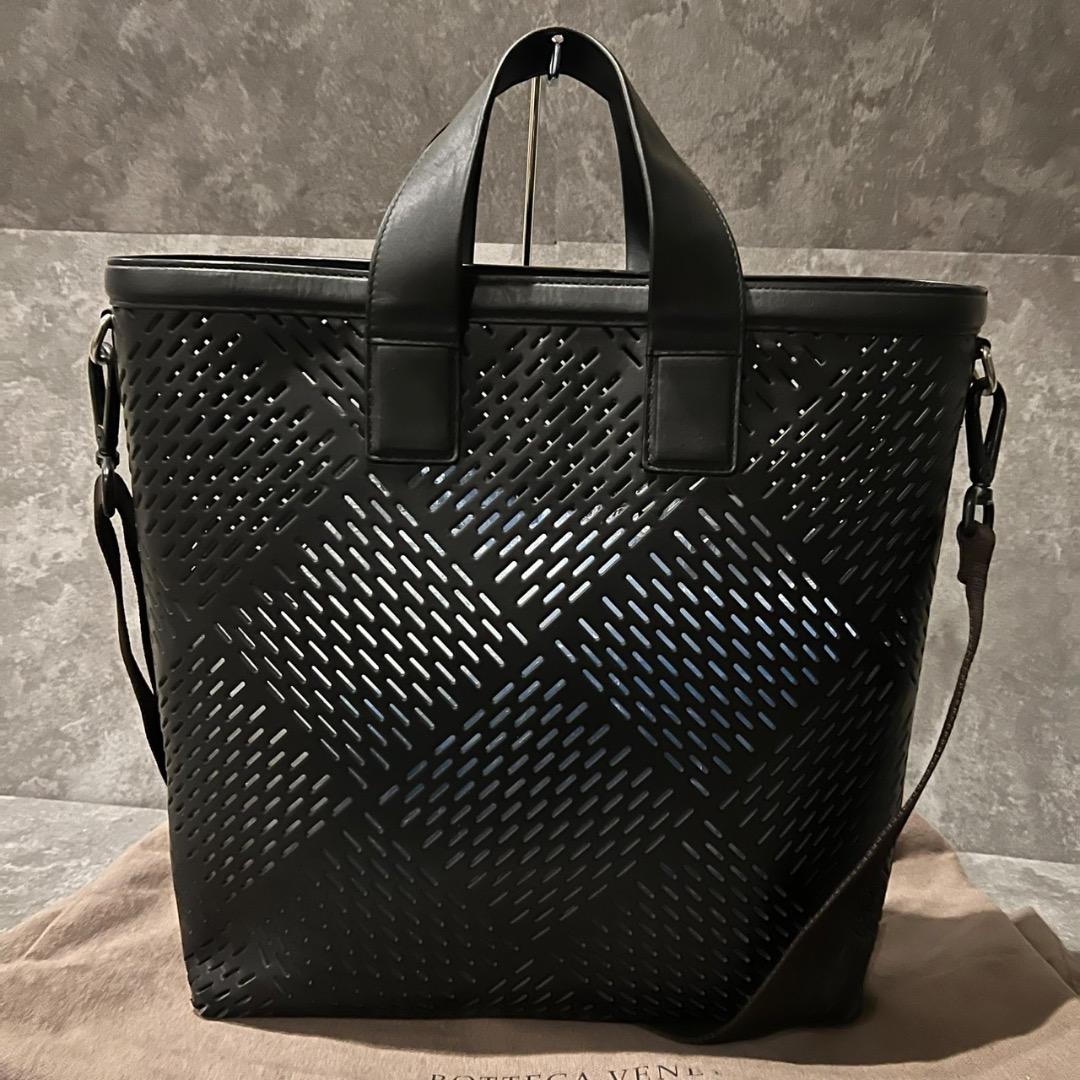 ⭐️ボッテガヴェネタ⭐️ パンチングレザー 2WAY ブラック A4可