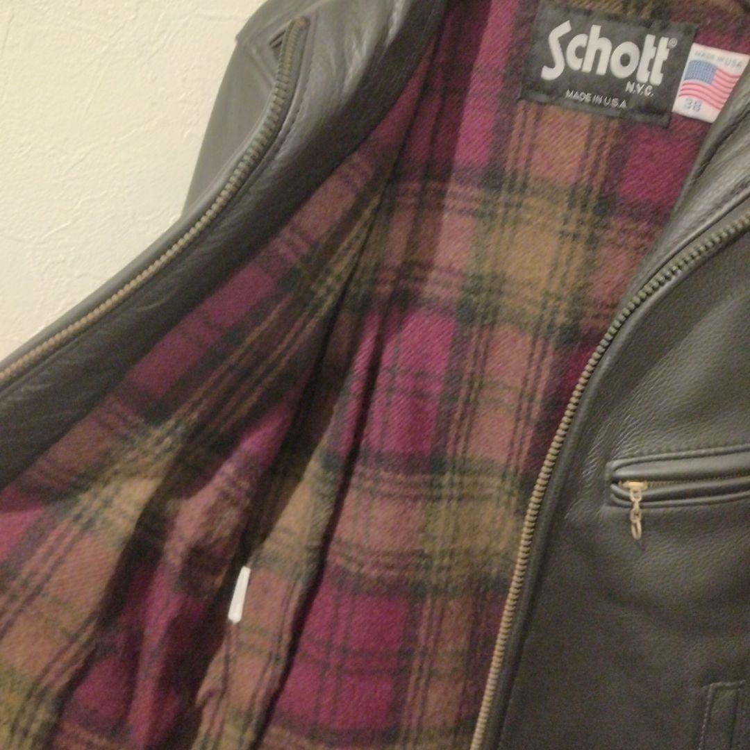 USA製　Schott 　廃盤　シングルライダースジャケット　レザージャケット