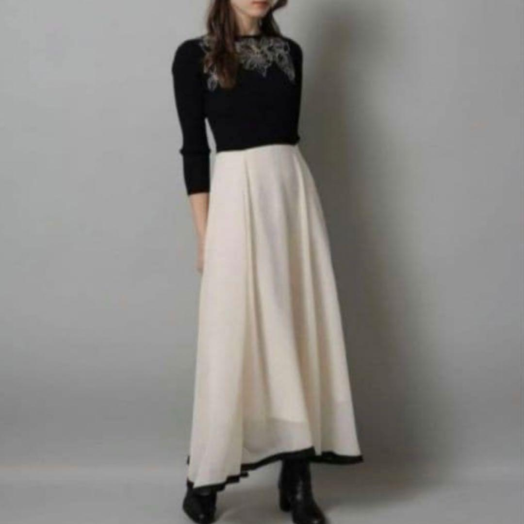 【新品タグ付】Rirandtureデコルテレースドッキングワンピース 2