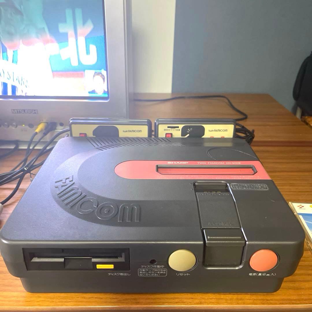 【レトロゲームセット】ツインファミコン&三菱電機 ブラウン管テレビ &チューナー