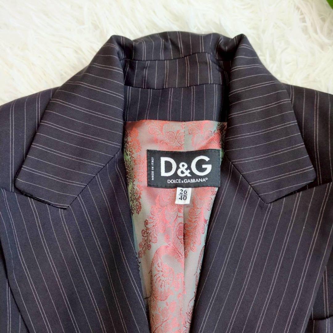 D&G スーツ セットアップ ストライプ ペイズリー ベロア パンツ ジャケット