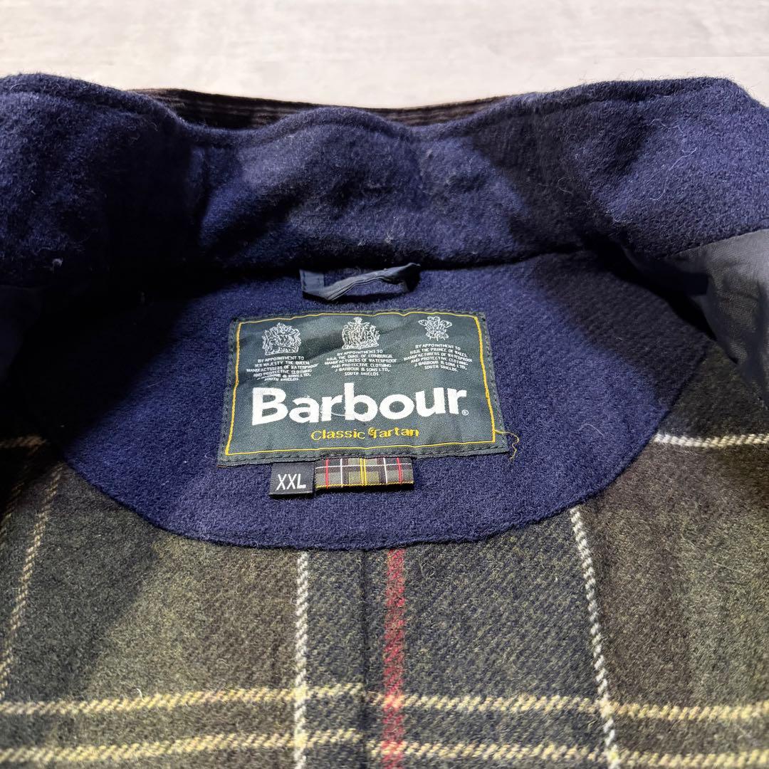 Barbour OGSTON WAXED JKT レザーエルボーパッチ ネイビー