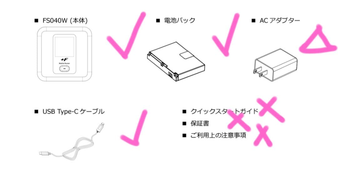 ホームルーター モバイルルーター FS040W+ホームキット