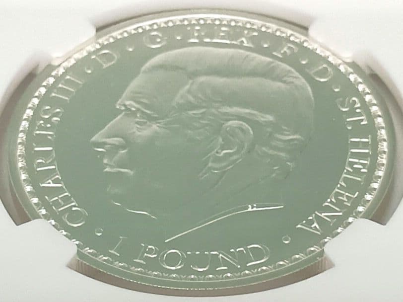 2023 セントヘレナ ウナとライオン 1ポンド銀貨 NGC MS70