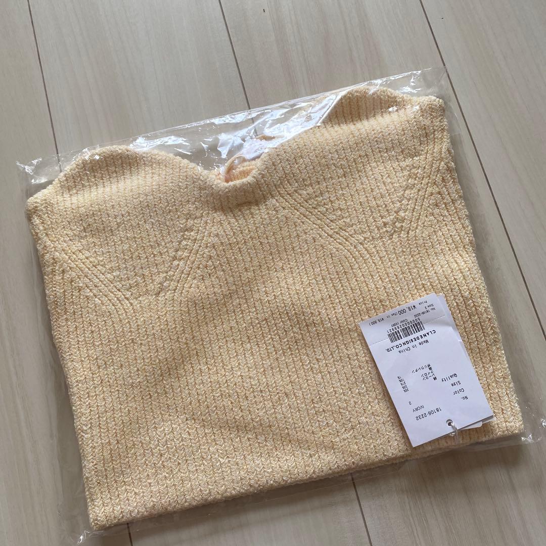 トップス clane HEATHER COTTON KNIT TUBETOP