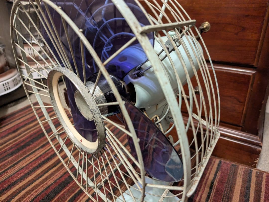 昭和　レトロ　三菱　30cm　扇風機　RM-30F　中古 動作品