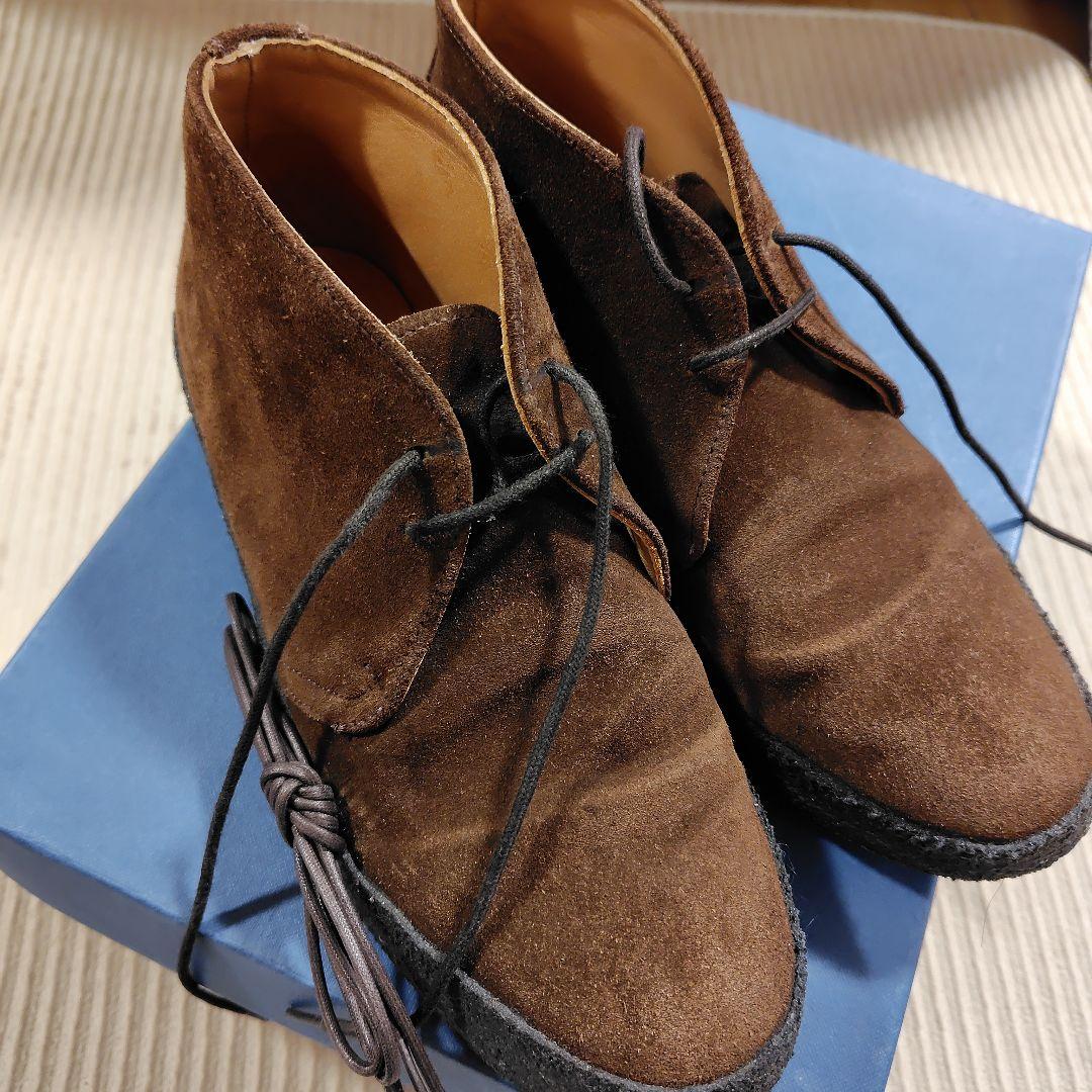 Sanders　BEAMSBOY別注 ブラウン スエードブーツ 5H