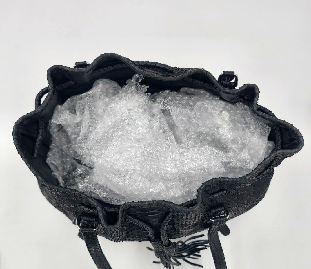 【美品 高級◎】パイソン トートバッグ ビジネス A4 肩掛け ヘビ革