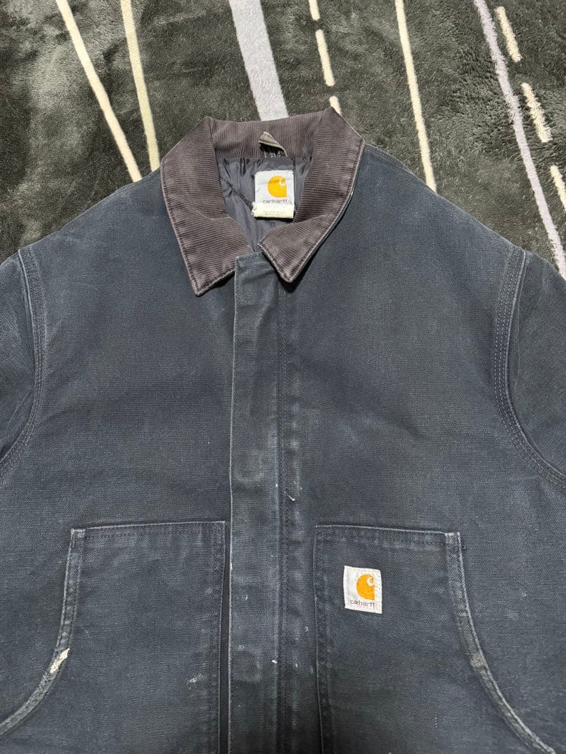 ‼️【ヴィンテージ雰囲気】カーハートトラディショナルジャケット J02BLK