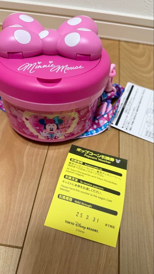 anon　ミニーちゃん　ポップコーンバケット　新品未使用タグ付き　パルパル
