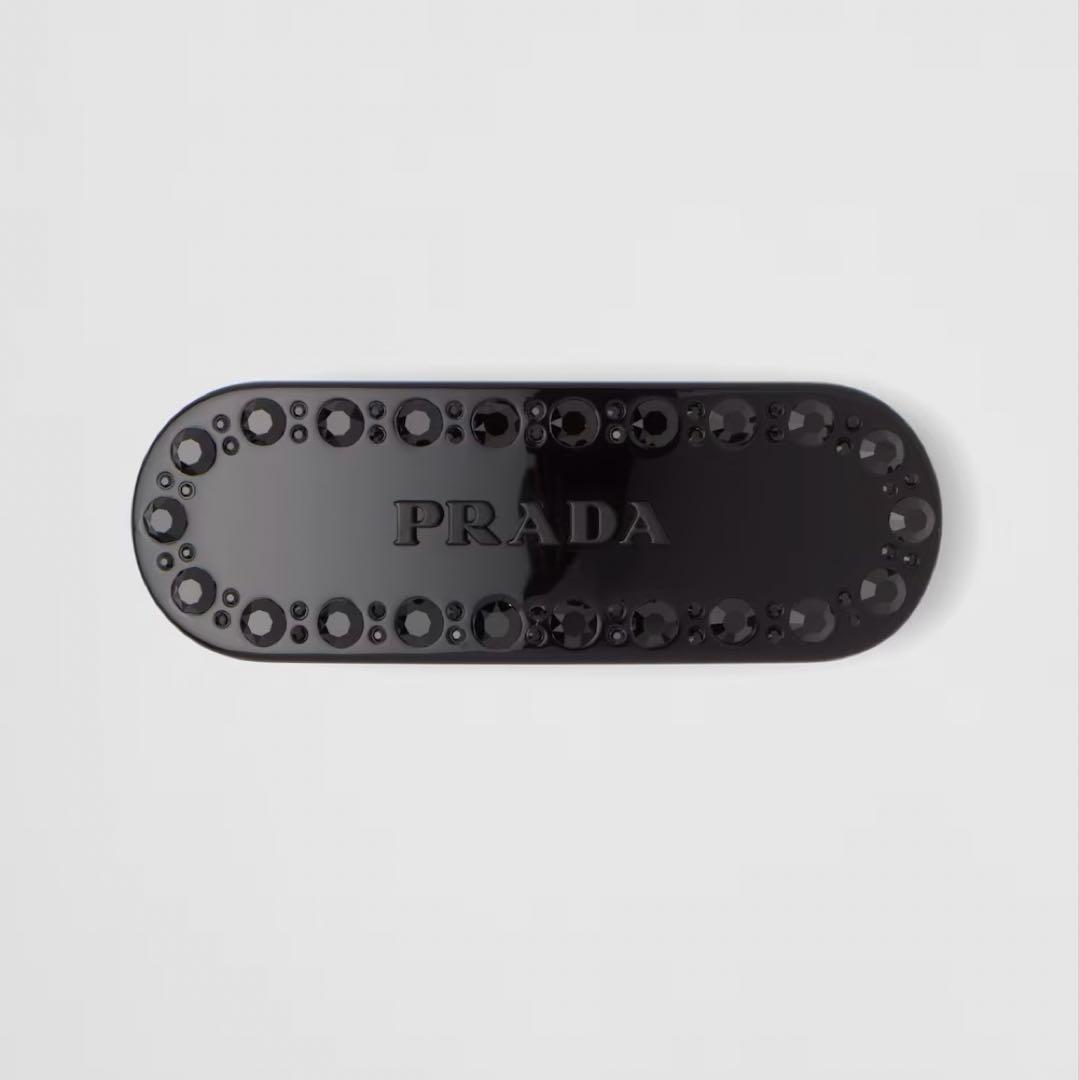 PRADA プラダ プレックス ヘアクリップ バレッタ 黒 定価71,500円