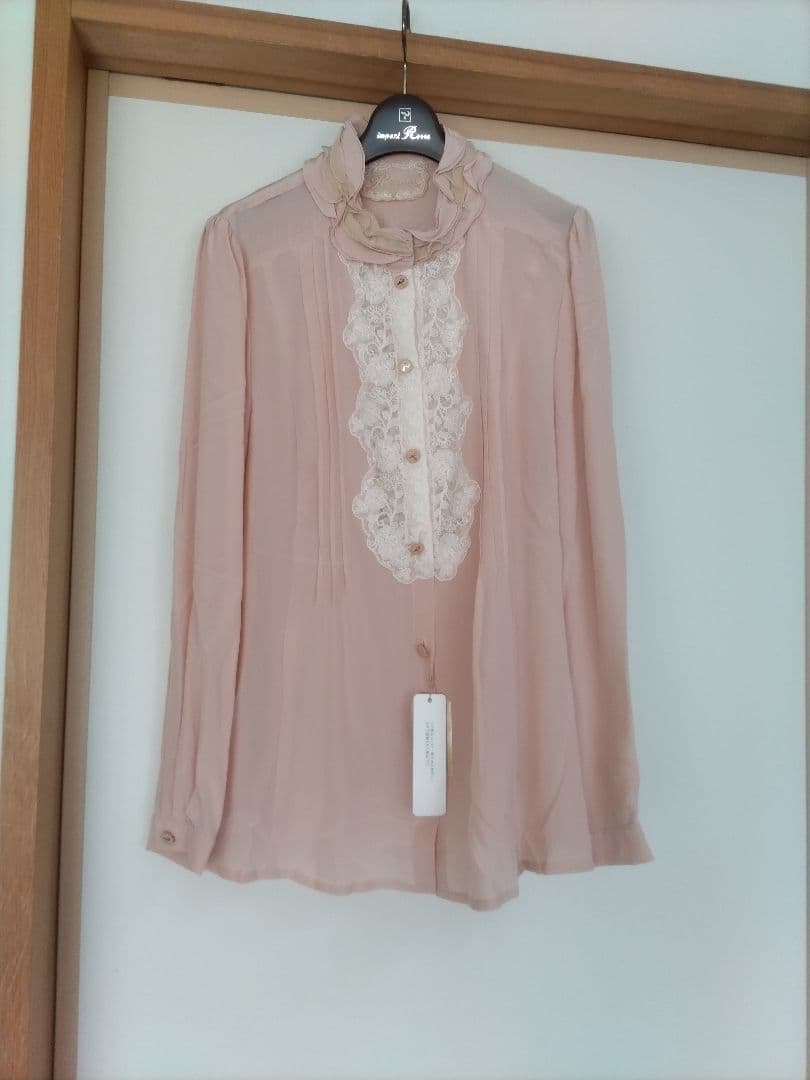 Rossa レース付きフリル襟 ブラウス 新品未使用