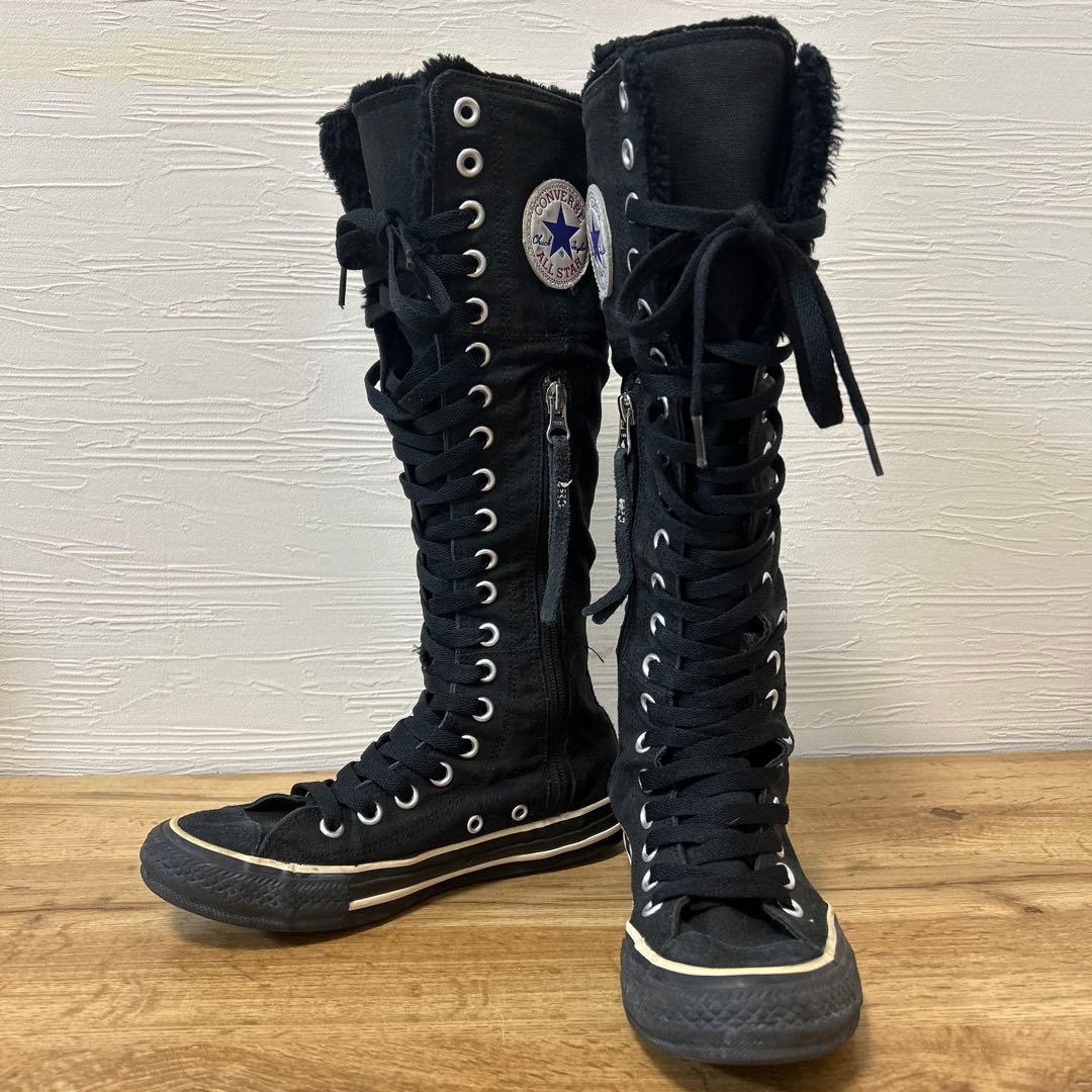 コンバース CONVERSE ファー ロングスニーカー Y2K 23.5