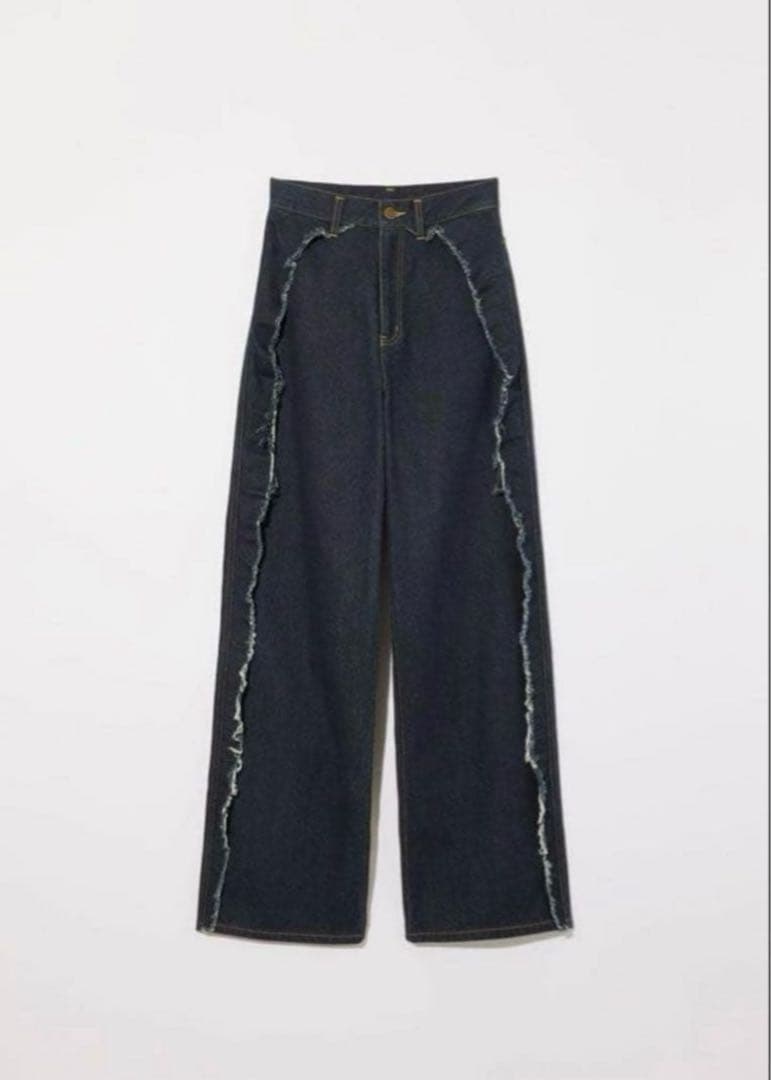 Eaphi. RUFFLE DETAIL DENIM PANTS サイズ1