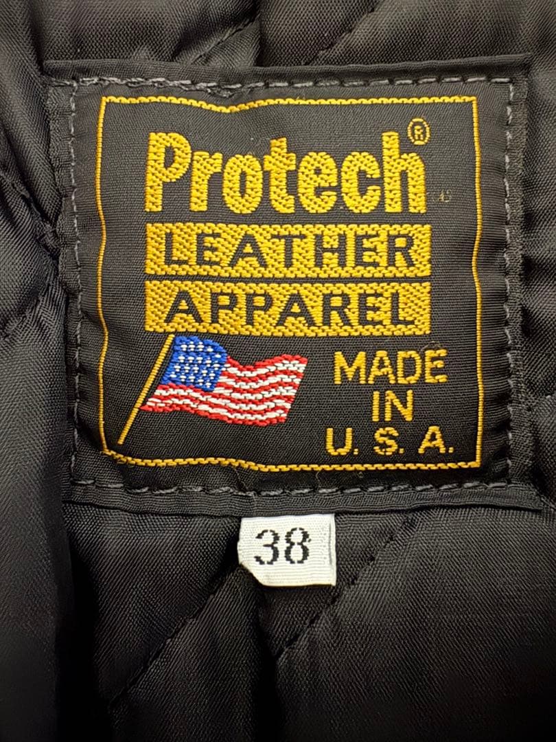 【レア｝Protech シングルライダース レザージャケット 38