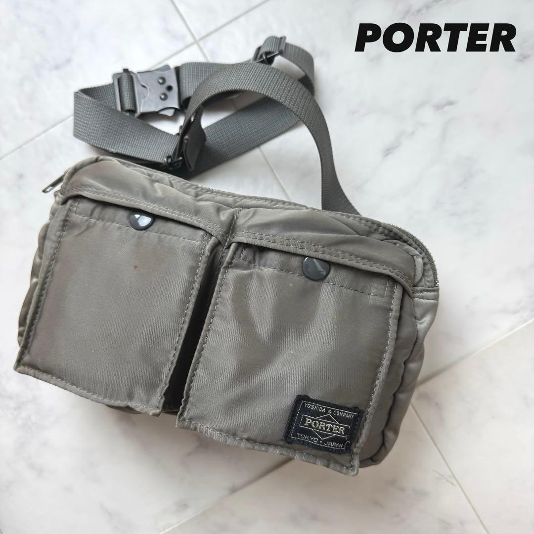 【廃盤・美品】 PORTER タンカー ウエストポーチ ボディーバッグ