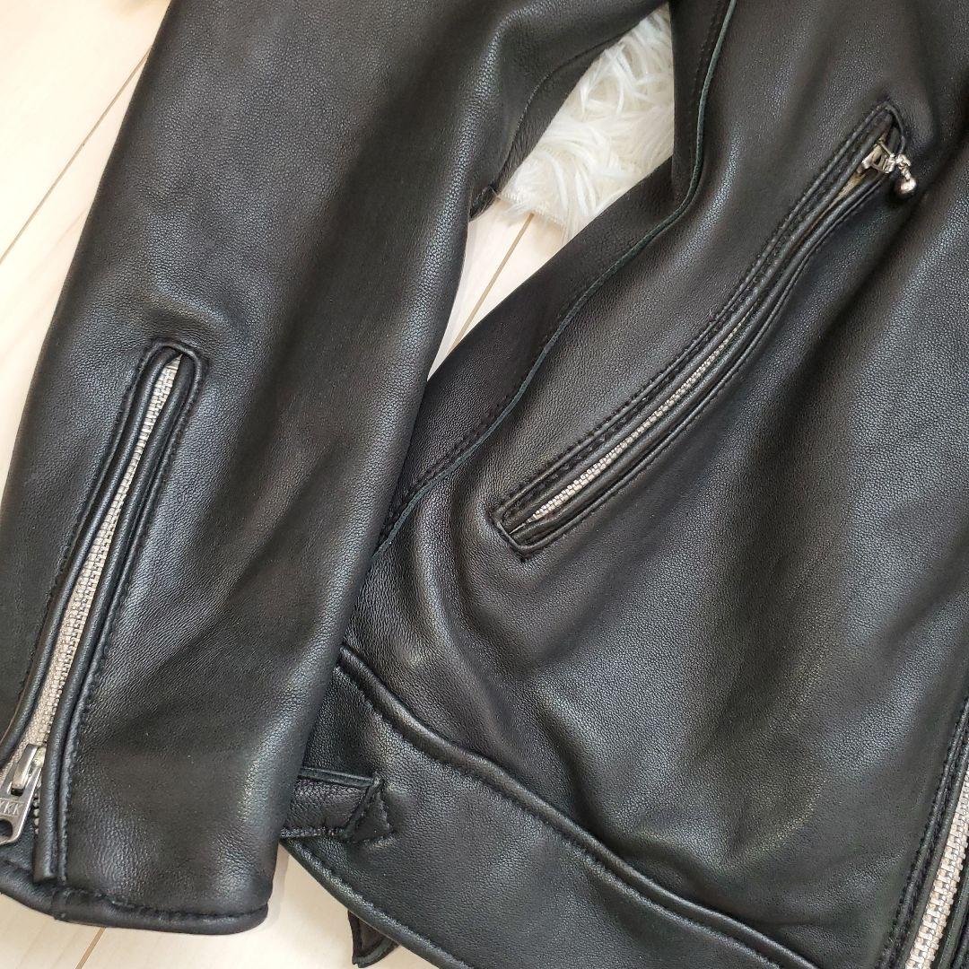 ⭐美品⭐nano・universe ラムレザー シングルライダースジャケット