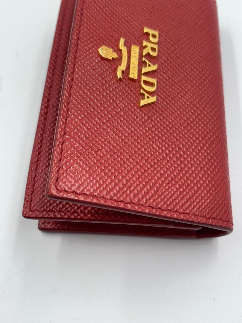 プラダ PRADA カードケース 名刺入れ 赤 レッド