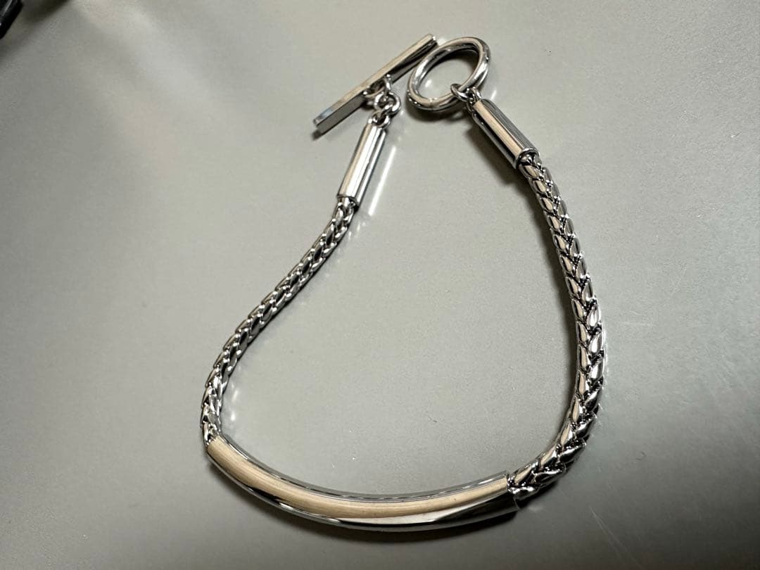 【美品】SAINT LAURENT チューブチェーンブレスレット　メンズ