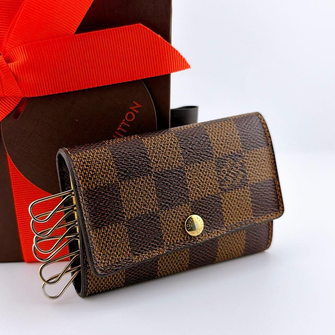 【極美品】ルイヴィトン ダミエ エベヌ ミュルティクレ6 キーケース